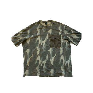 Armani Exchange Men's Green Camo Pocket Logo Tee XL 100% Cotton